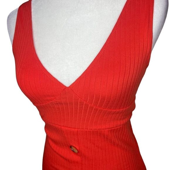 Derek Heart ribbed button front midi dress size Small - Picture 4 of 7